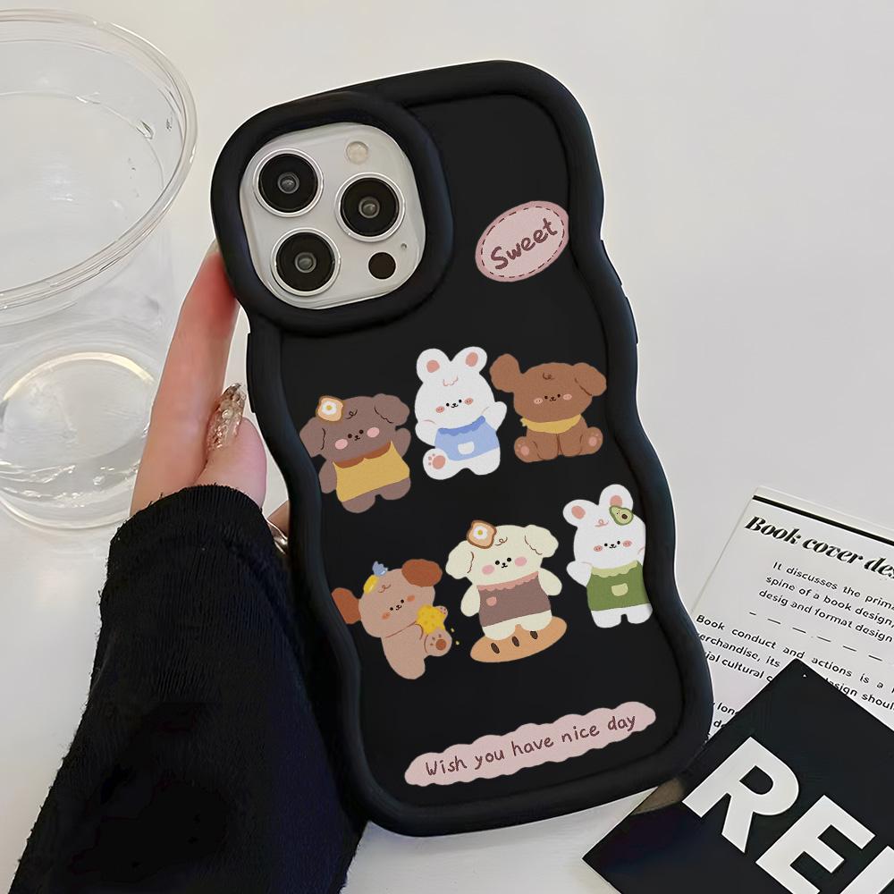 Чехлы для мобильных телефонов iPhone 11 13 XR 15 Pro Max 12 14 Pro Max Чехол для iPhone 16 7 Plus 8 Plus XS Max 15 Plus Macaron Cartoon Cute Anti-Drop Водонепроницаемый