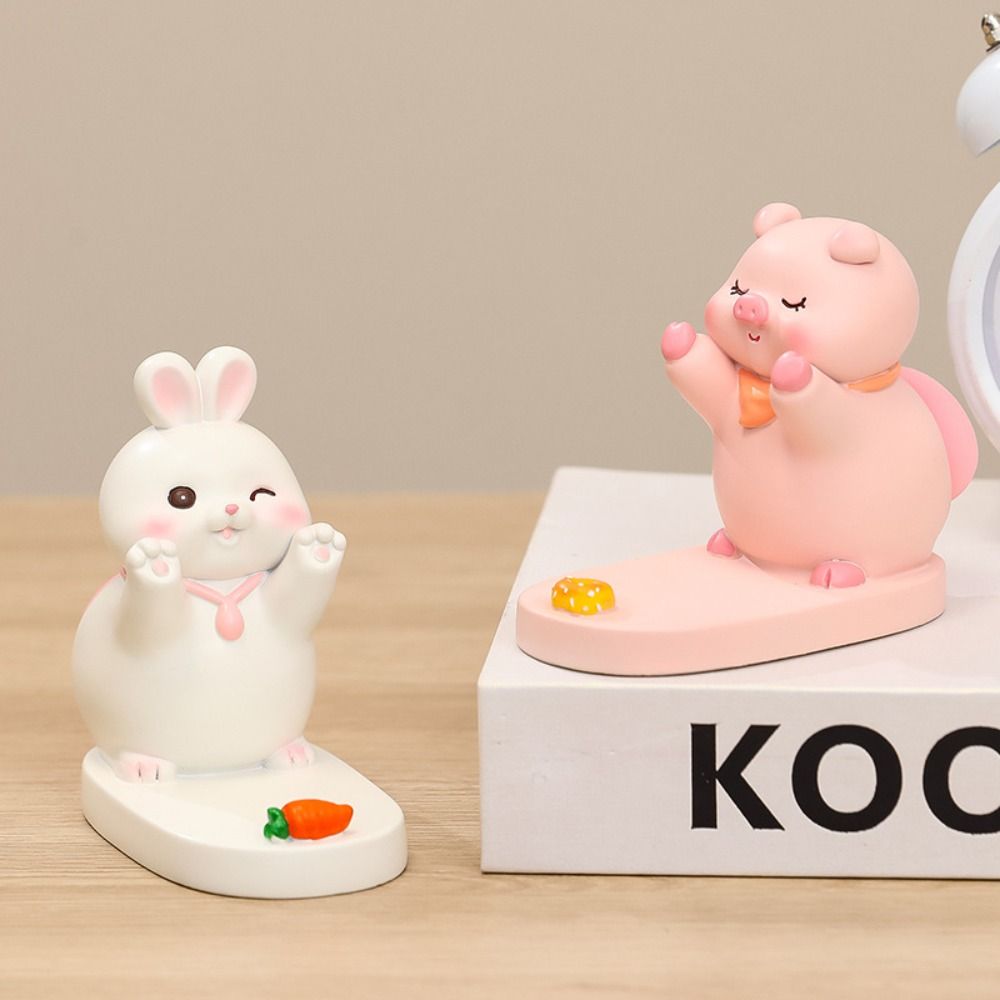 Resin Panda Mobile Phone Holder Cat Dog Panda Desk Lazy Bracket Desk Tablet Phone