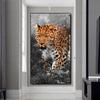 Леопардовая картина на холсте, постеры и принты с большими кошками, настенная картина с изображением животных, настенное искусство для гостиной, декор для входа