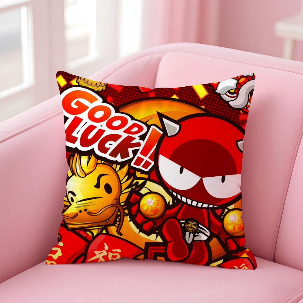 Fashion DDADA DDEVIL DEVILS Cushion Cover Pillowcase Short Plush Invisible zipper Room Sofa Cushion Cover