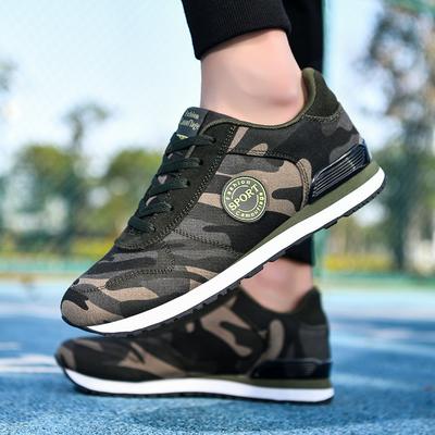 Женская уличная парусиновая повседневная обувь камуфляжной расцветки на толстой подошве со шнуровкой