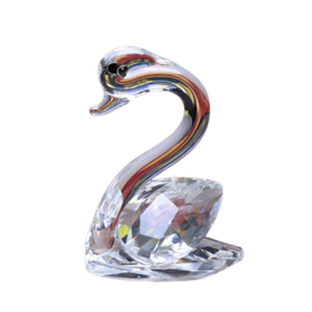 Поделки Маленький лебедь Украшение Подарочная статуэтка лебедя Красивый хрустальный лебедь Настольный