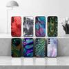 I-Переливающийся F-Перья Чехол для Телефона Для Samsung Galaxy A73,A72,A71,A70,A53,A52,A51,Мягкий Силиконовый Черный Чехол
