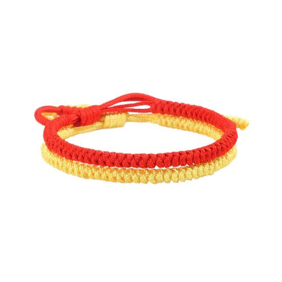 2 шт. Браслеты дружбы Ручной работы Плетеный шнур Регулируемый плетеный браслет Символические цвета для значимого символа единства