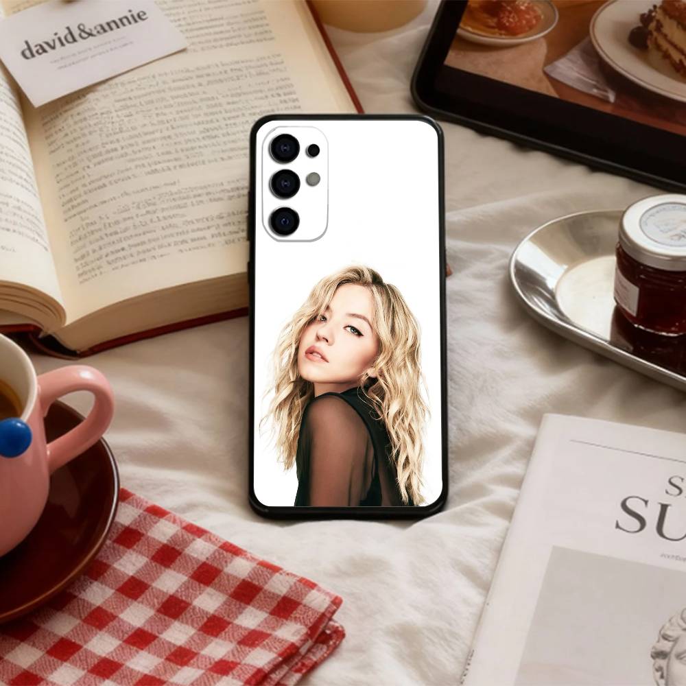 S-Sydney S-Sweeney Phone Case For Samsung S 25,24,23,22,30,21,10,9,Ultra,Plus,Lite,FE,4,5 G Soft Black Case