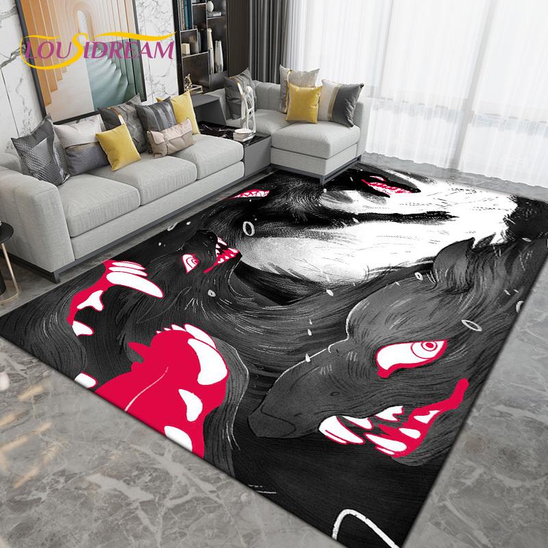 Wolf Wolf Spirit Series Area Rug Large, ковровое покрытие для гостиной, спальни, дивана, кухни, ванной комнаты, коврик для двери, нескользящий напольный коврик в подарок