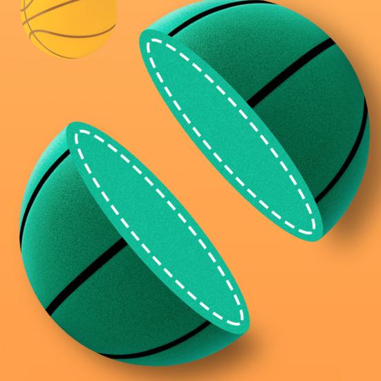 Тихий комнатный баскетбол Бесшумный тренировочный мяч из пены Нескользящий Контроль отскока Баскетбольный мяч для домашних тренировок