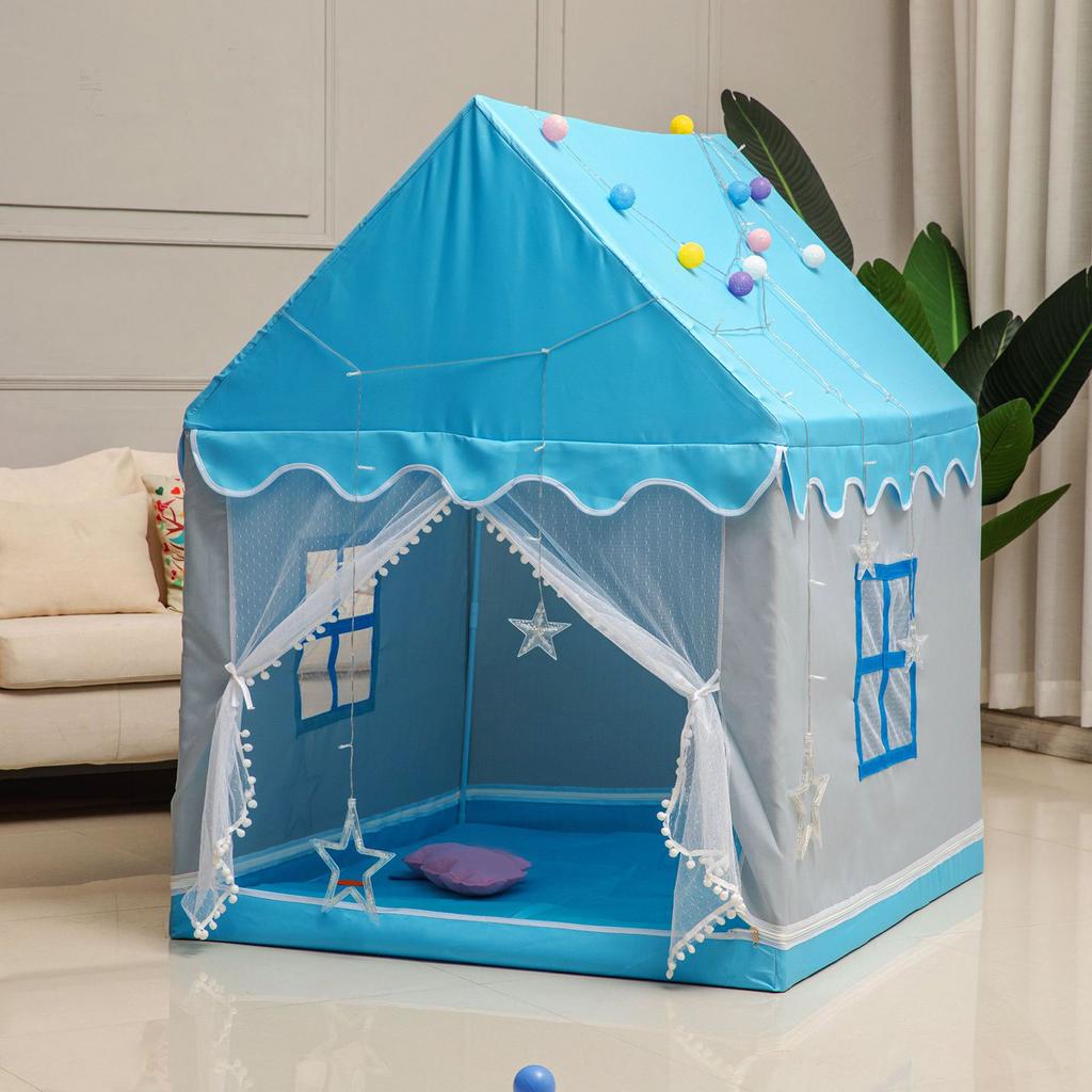 Portable Children Tent Folding Kids Tents Baby Play House Large Girls Pink Blue Princess Castle Child Room Decorations