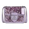 Morgan 18 Solid Sequin Snap Carriage Logo Flap Smooth Leather and Refined Calfskin Small Square Bag Shoulder Crossbody Bag Small Women's Lilac