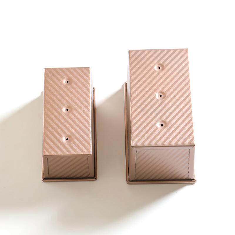 Воту Форма для выпечки хлеба гофрированная с крышкой, цвет розовое золото