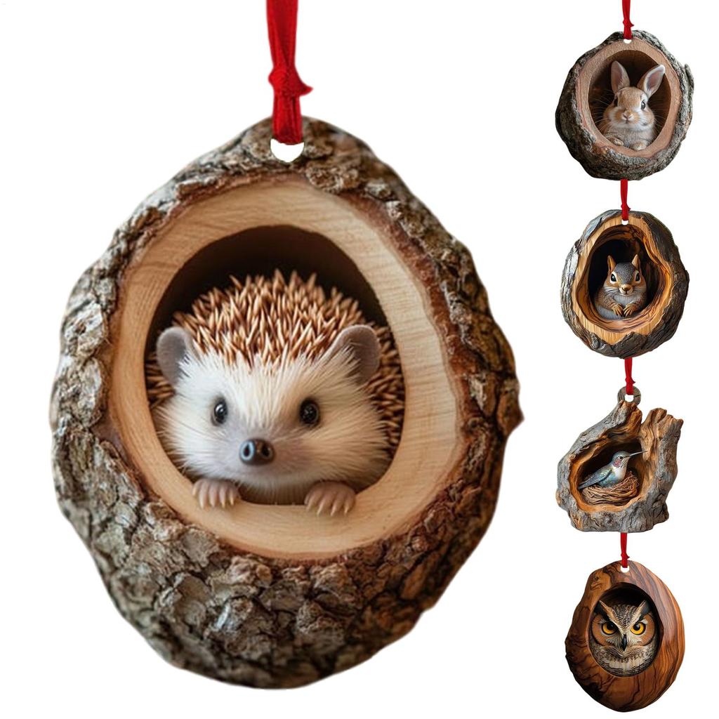 2025 Animal Christmas Tree Ornaments Cute 2D Acrylic Koala Monkey Cat Pendant For Christmas Bag Car Home Decoration