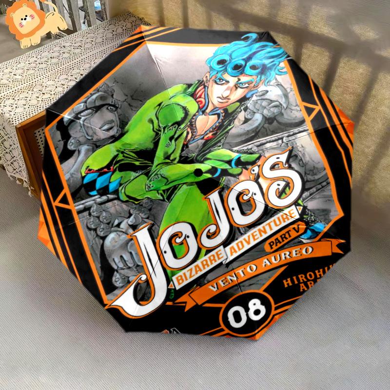 Vento Aureo: Duo's Epic Journey Folding umbrella 8 paraphenoid bones travel Umbrella Sun umbrella Three folds