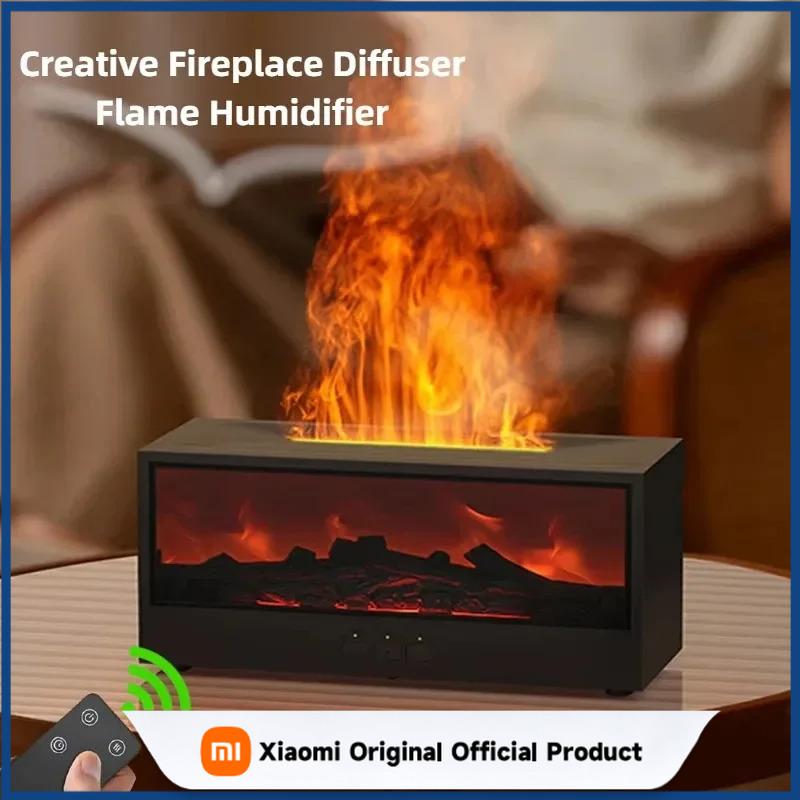 Xiaomi Имитация 3D пламени, аромамашина, увлажнитель воздуха с эфирными маслами, цветная подсветка атмосферы с пультом дистанционного управления, праздничный подарок
