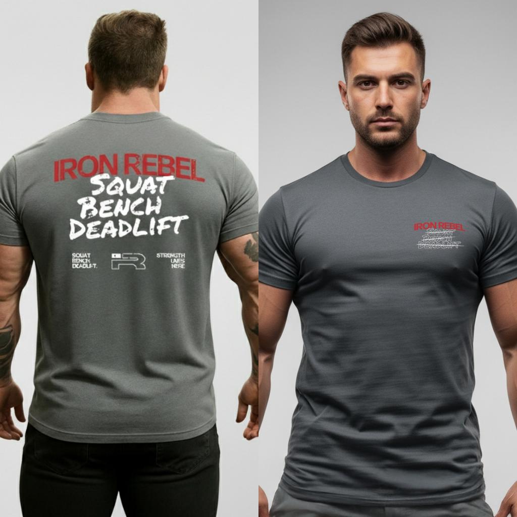 Squat Bench Deadlift Gym Classic Strength Fitness Brand Tshirt Cotton Graphic Tee Unisex Unisex Summer Streetwear