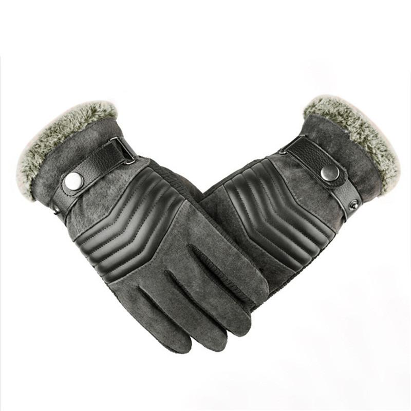 Touch Screen Winter Warm Men's Gloves Genuine Leather Casual Gloves Mittens for Men Outdoor Sport Full Finger Glove