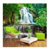 Обои 3D Зеленый лес Водопады Фрески Красивые пейзажи Фотообои Гостиная ТВ Декор Наклейки на стену