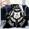 Mystery Cat and Satan  Fluffy Blanket  Warmth Soft Plush Sofa Throw  Square  Blanket Tourist blanket{Customize Your Picture}