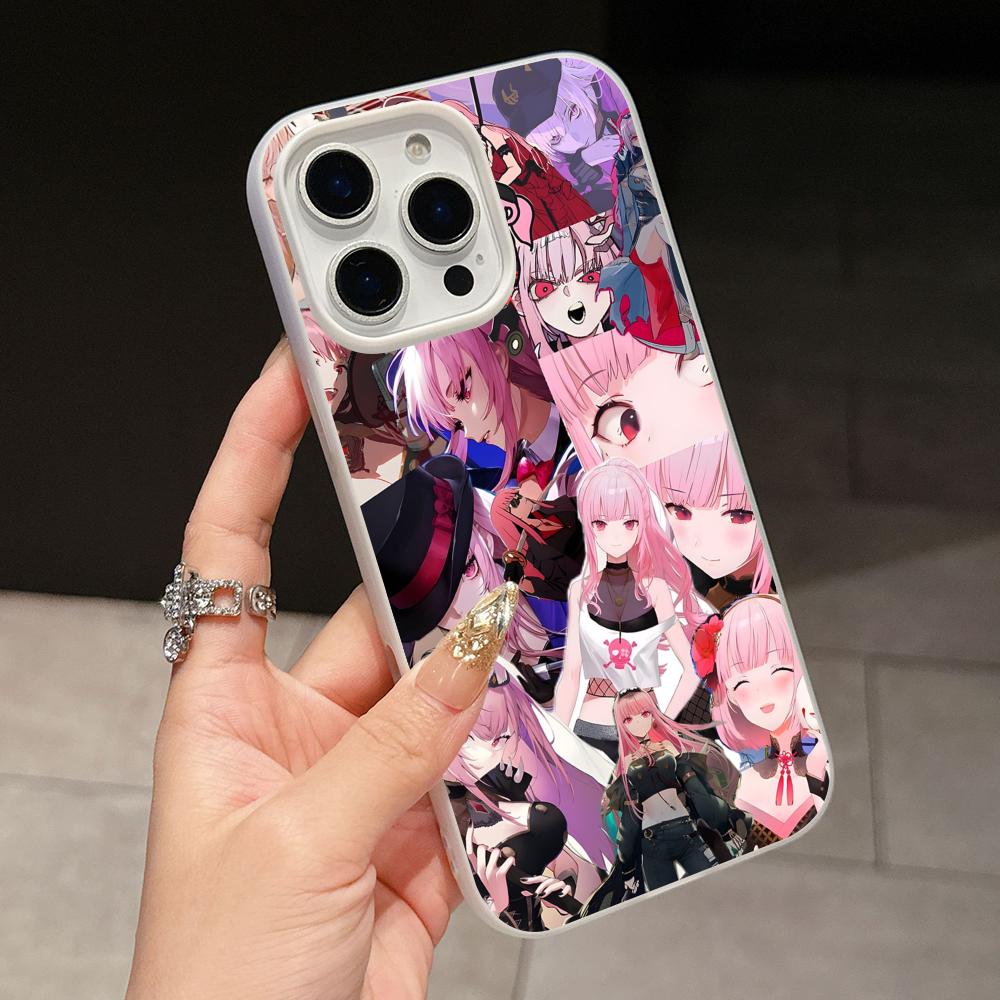 Holo Mori Calliope Jelly Double layer White Mobile Phone Case for iPhone 17 16 15 14 13 12 11 Air Pro Max Plus Protective