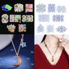 Shiny Star Love Moon Pendant Necklace Silicone Mold with Hole for DIY Necklace Crystal Mold Craft Jewelry Making Earring