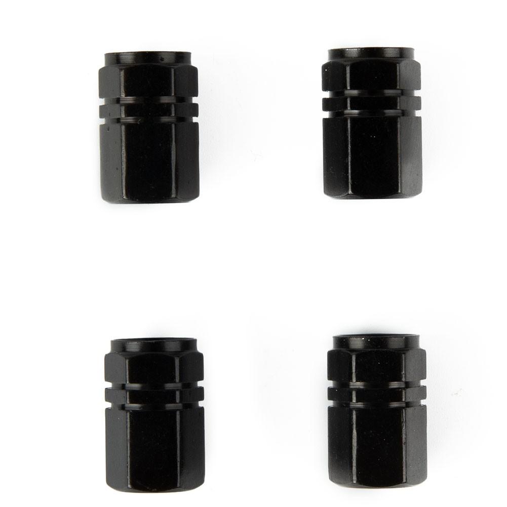 4 шт. Колпачок воздушного клапана шины Черный Алюминиевый Колпачок клапана Шток Покрышка