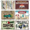 Decor Camping Tin Sign Vintage Plaque Metal Plate Retro Posters Wall Art Decor for Trip Car Home Living Room Unique Gift