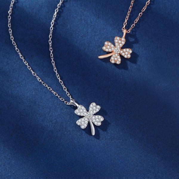 INS Холодный ветер японский корейский Четырехлистный Трава ожерелье женская ключичная цепочка минималистский кулон Счастливая трава