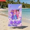 Кавайное 3D Полотенце для пляжа с K-pop айдолами, группа девушек, из микрофибры, мягкое, быстросохнущее, для спортзала, спортивное, для ванной, для плавания, на открытом воздухе