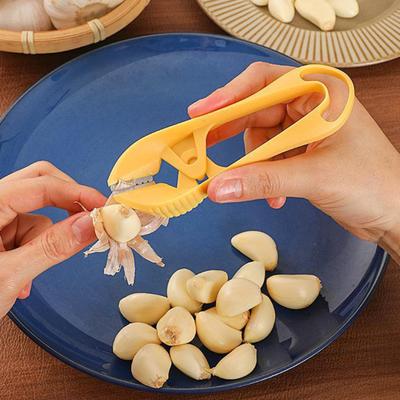 3 шт. Портативная чеснокочистка Эргономичный пинцет для чеснока Ручные клипсы для удаления кожуры чеснока Инструмент для чистки чеснока для быстрой подготовки еды Приготовление на открытом воздухе