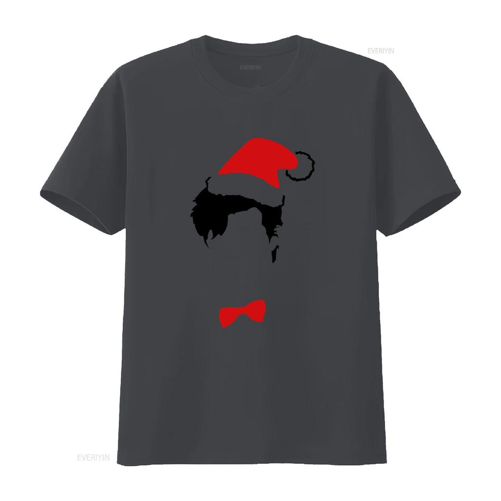 Matt Smith 11th Doctor Christmas Hat T Shirt Festive Design For Holiday Season Vintage Graphic Designer Clothes