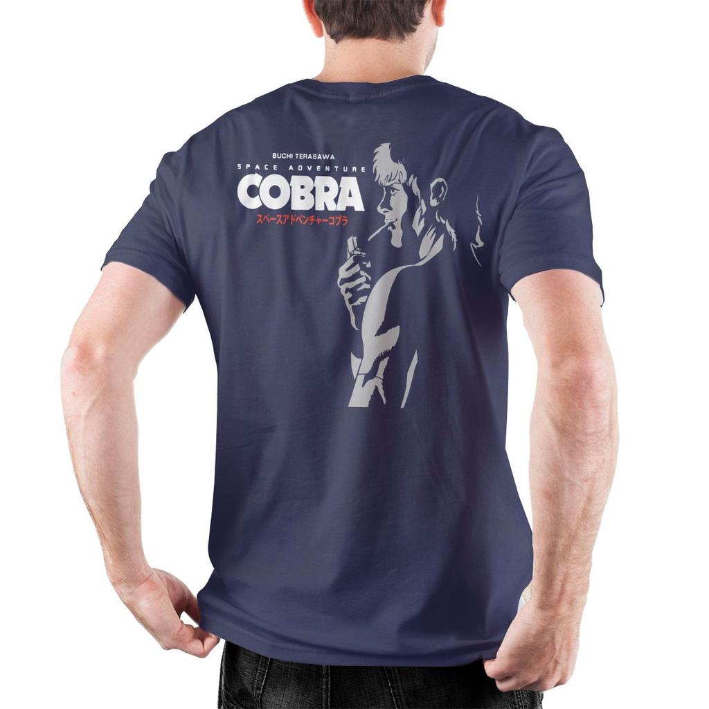 Футболки Space Adventure Cobra Мужские из чистого хлопка Винтажная футболка Круглый вырез Аниме Ретро Футболка Короткий рукав Топы Большой размер