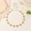 Women's Metal Hollow Circle Waist Chain Belt: All-Match Decorative Accessory for Suits, Sweaters, and Dresses
