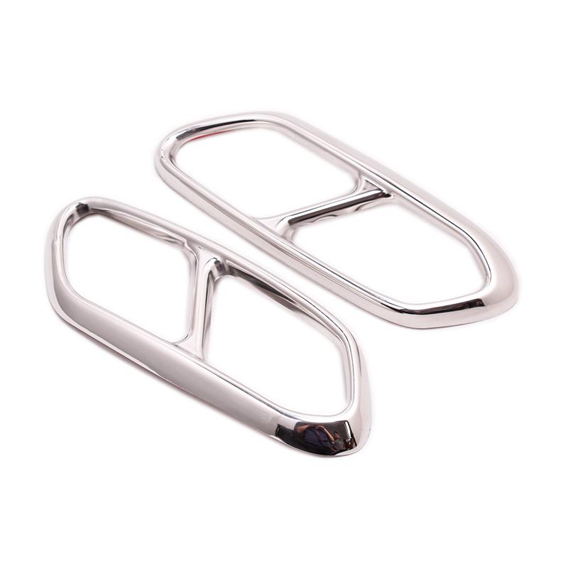 For VOLVO XC60 2018 Car Rear Exhaust Tail Pipe Cover Trim Muffler Stainless Steel Accessories