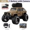 KF32 1:64 RC Mini Climbing Car With LED Light and HD Camera Radio Remote Control Cars Alloy Toy For Kids Christmas Holiday Gift
