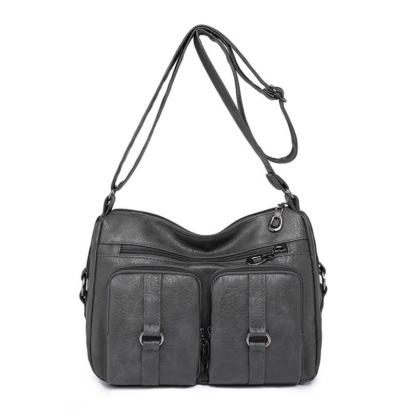 Новая женская сумка-мессенджер из вымытой кожи, модная женская сумка через плечо, модный ретро-стиль, сумка для мамы