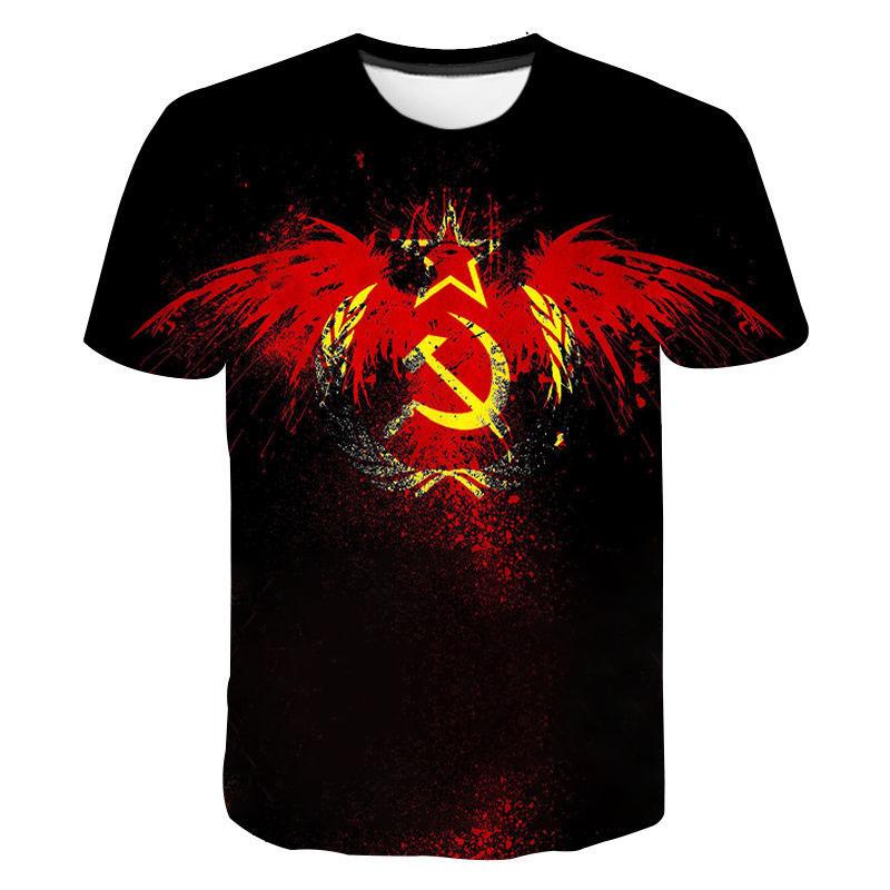 CCCP футболки СССР, Советский Союз, российский герб, уличная одежда с 3D принтом, мужская и женская модная футболка большого размера, футболки, топы, детская одежда