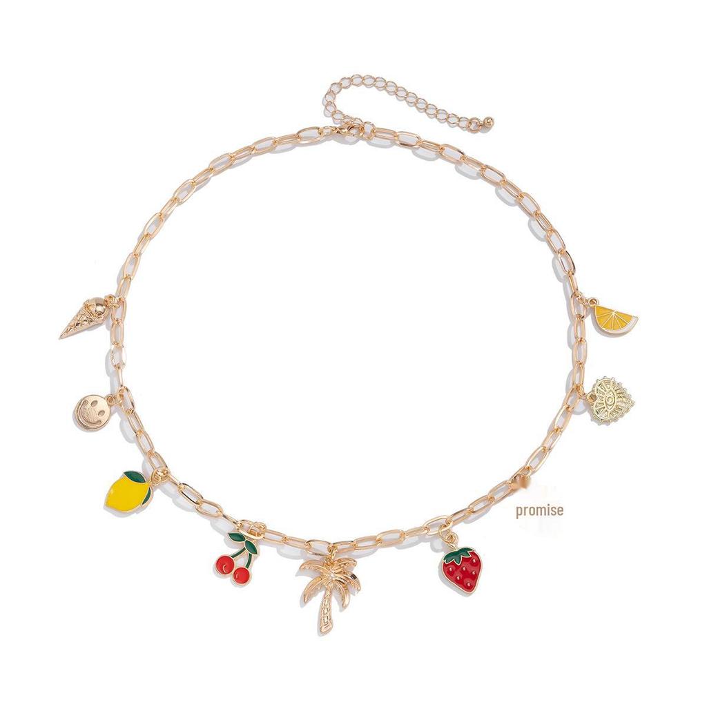 Подвеска в виде вишни в стиле Богемия на ключицу — ожерелье Dopamine в европейском и американском стиле