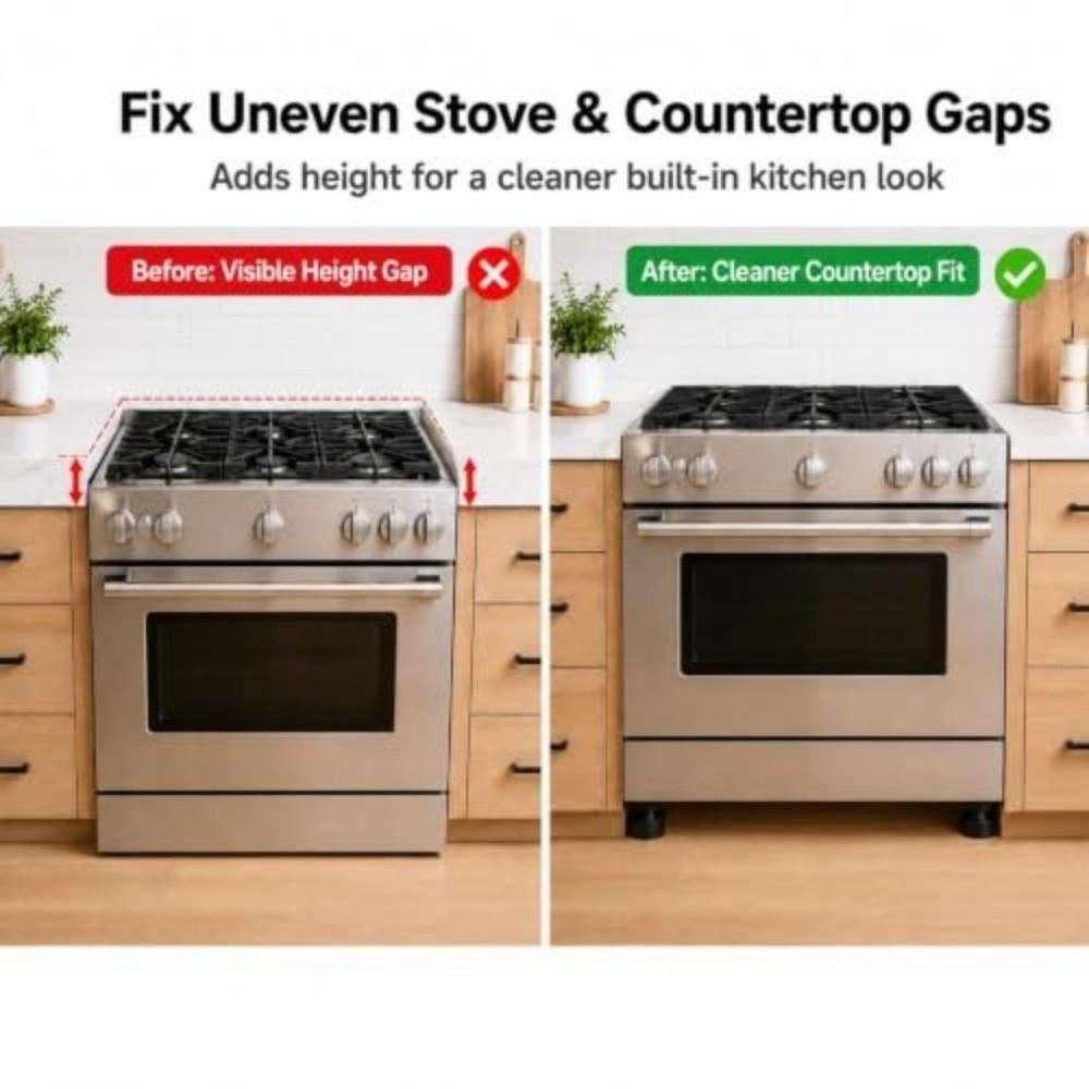 1 Set Non-Slip Stove Leveling Feet Heavy Duty Stove Leg Extensions Appliance Leveling