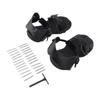 1 Pair Spike Sandals PU Lawn Aerator Shoes Grass Aerator Tool for Yard Garden Plants Health Black