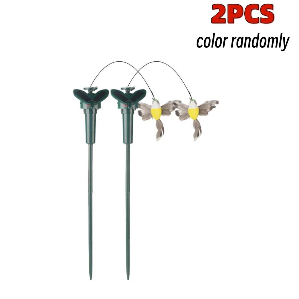 1/2/3PCS Solar Powered Flying Butterflies Auto Flying Bird Garden Dancing Fluttering Butterfly Hummingbird Yard Home Decor