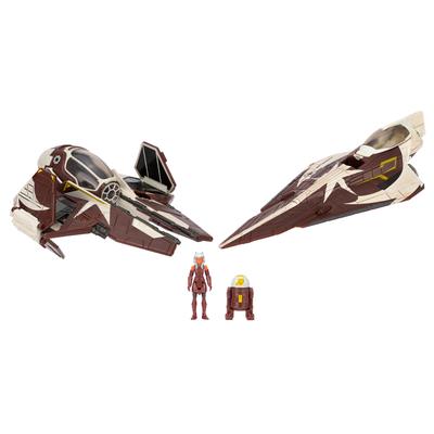 Набор Star Wars Micro Galaxy Squadron Ahsoka Jedi Starfighters, а также транспортные средства и 2 микрофигурки Тано - 5" х 3" х 1" аксессуары.