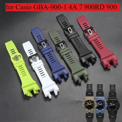 Полимерный ремешок для часов, совместимый для Casio GBA-900-1 4A 7 900RD 900 женский каучуковый спортивный браслет на запястье с застежкой-пином