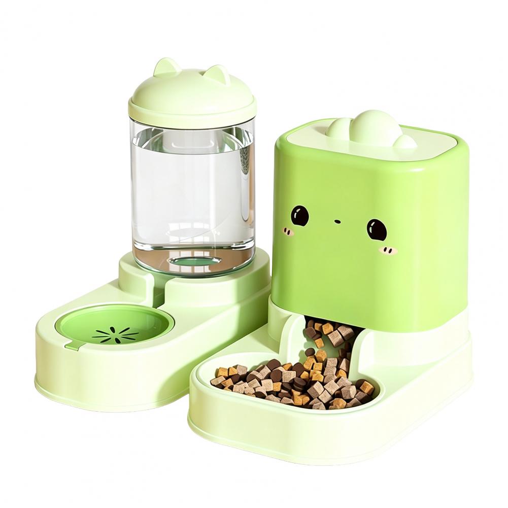 Easy Refill Cat Feeder 2pcs Automatic Pet Feeders Set Capacity Cat Food Dispenser Indoor Water Dispenser for Cats Small Pets