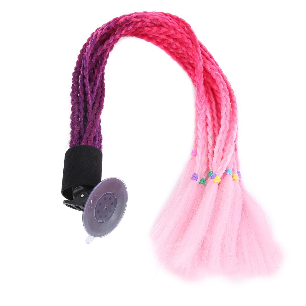 Мотоциклетные шлемы Косы Хвост Стильные шлемы Дреды Парик на присоске Фиолетовый Красный Розовый