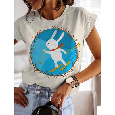 Летние модные женские футболки Kawaii, топы с 3D-мультяшным принтом для девочек, индивидуальная футболка Harajuku с короткими рукавами, женская одежда, S-3XL