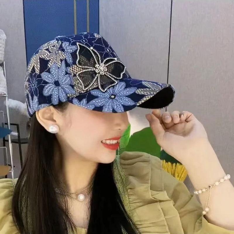Новая маленькая кепка из дышащей сетки с цветочной кружевной вставкой, летняя повседневная кепка от солнца, бейсболка