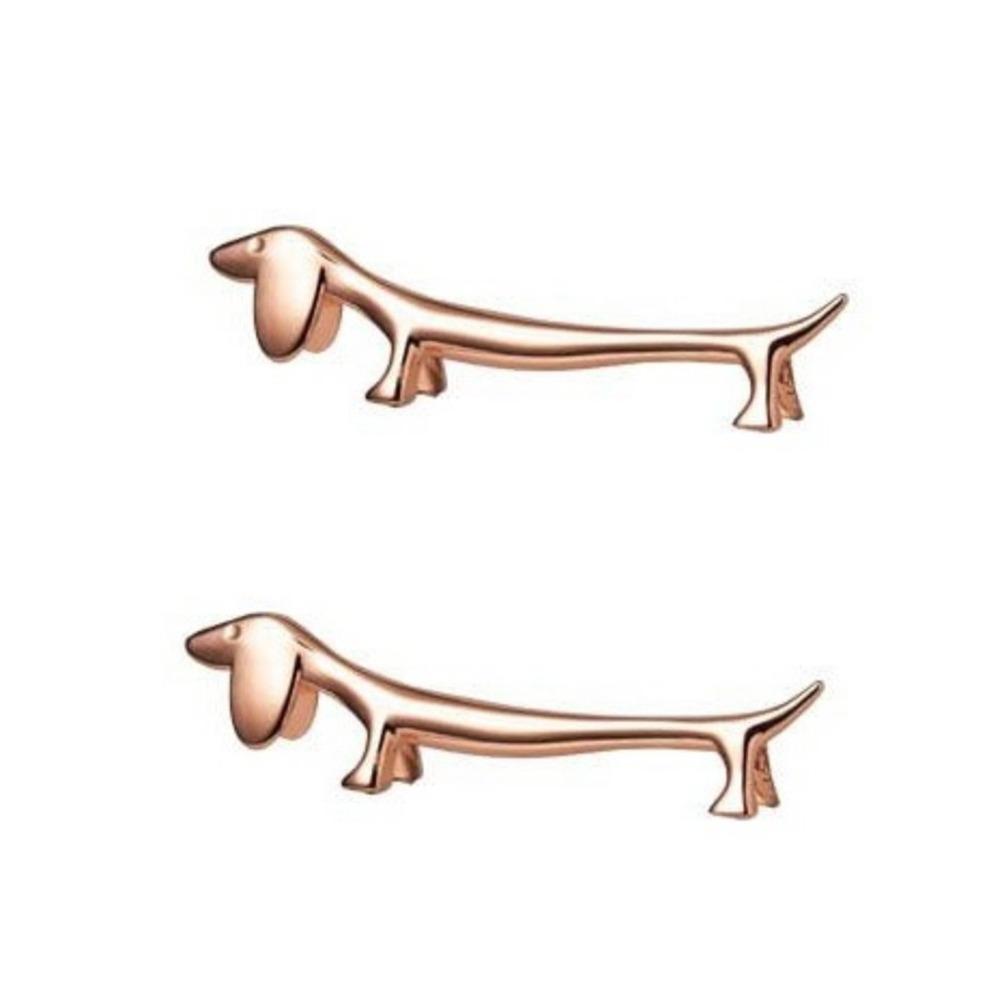 2PCS Dog Shape Dachshund Dog Chopstick Holder Zinc Zinc Zinc Alloy Cutlery Rest Dinner Table Supplies
