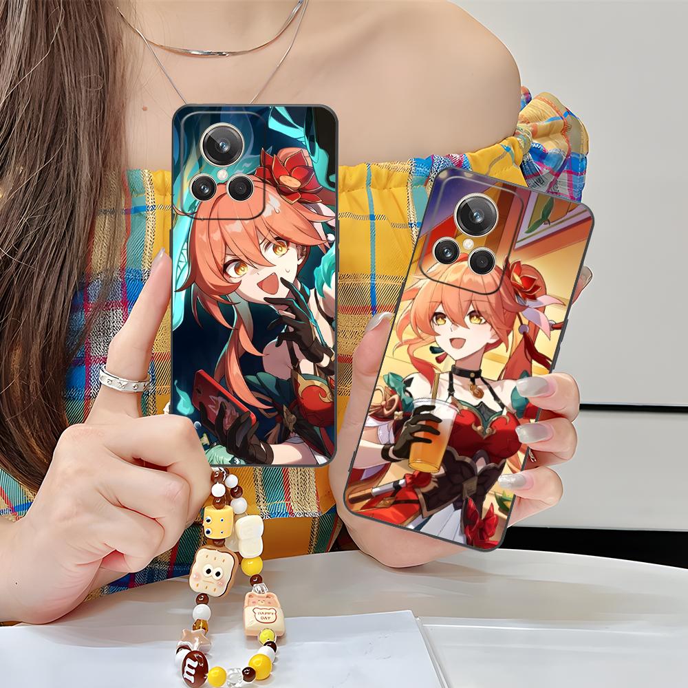 HSR Guinaifen Матовый ТПУ Чехол для Мобильного Телефона для Realme GT 8 Neo Pro C75 73 71 C67 65 C55 53 C35 31 C20 15 Цветная Крышка