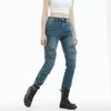Womens Motorcycle Riding Jeans Kevlar Reinforced Anti-Tear Protective Pants With Silicone Pads