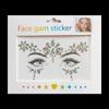 Disposable 3D Face Tattoo Crystal Sticker Fashion Temporary Tattoo Sticker  Girls