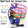 30 шт. Наушники для детей оптом для школьного класса, Проводные наушники для детей, Учеников, Ребенка, Малыша, Подростков, Мальчика, Девочки, Оптовая продажа, Разноцветные, 3,5 мм